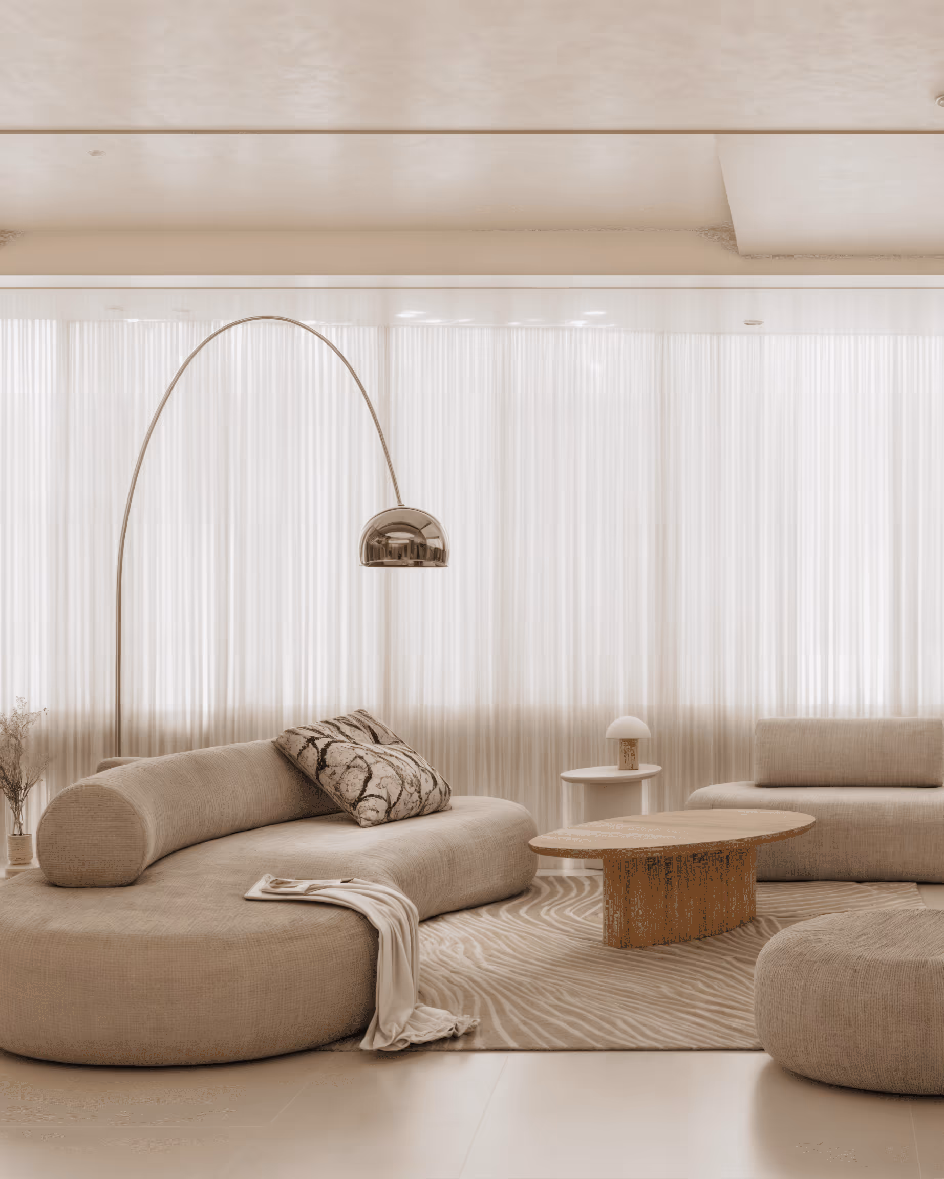 Monochromatic style living room